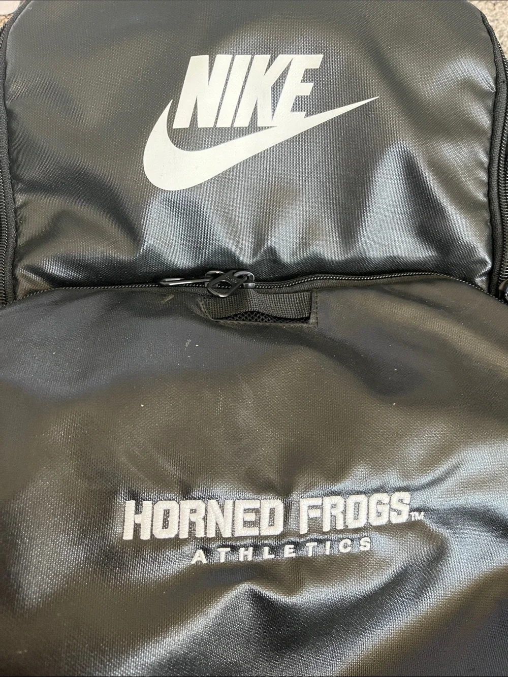 Nike Black Horned Frogs Athletic Backpack. Very good condition.  Clean.
